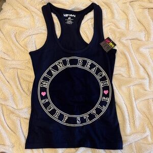 Surf Style Women's Dark Blue Miami Beach Tank Top. New with tag